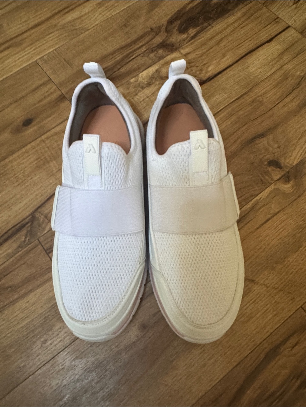 Anodyne White Slip-On Sneakers with Elastic Strap size 11W
